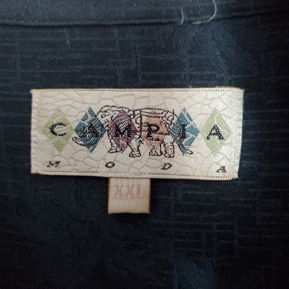 Campia brand mens button down shirt size XXL grey/black color - Picture 4 of 7